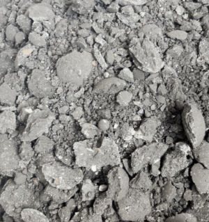 steel waste piled