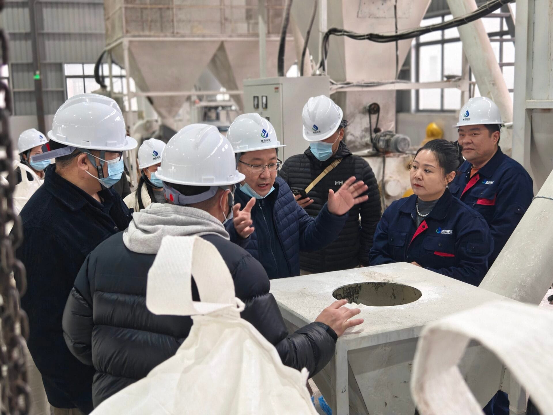 jianjie gourp is providing coal briquettes instruction on client's site