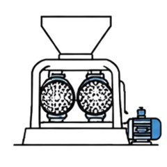 roller press briquette machine
